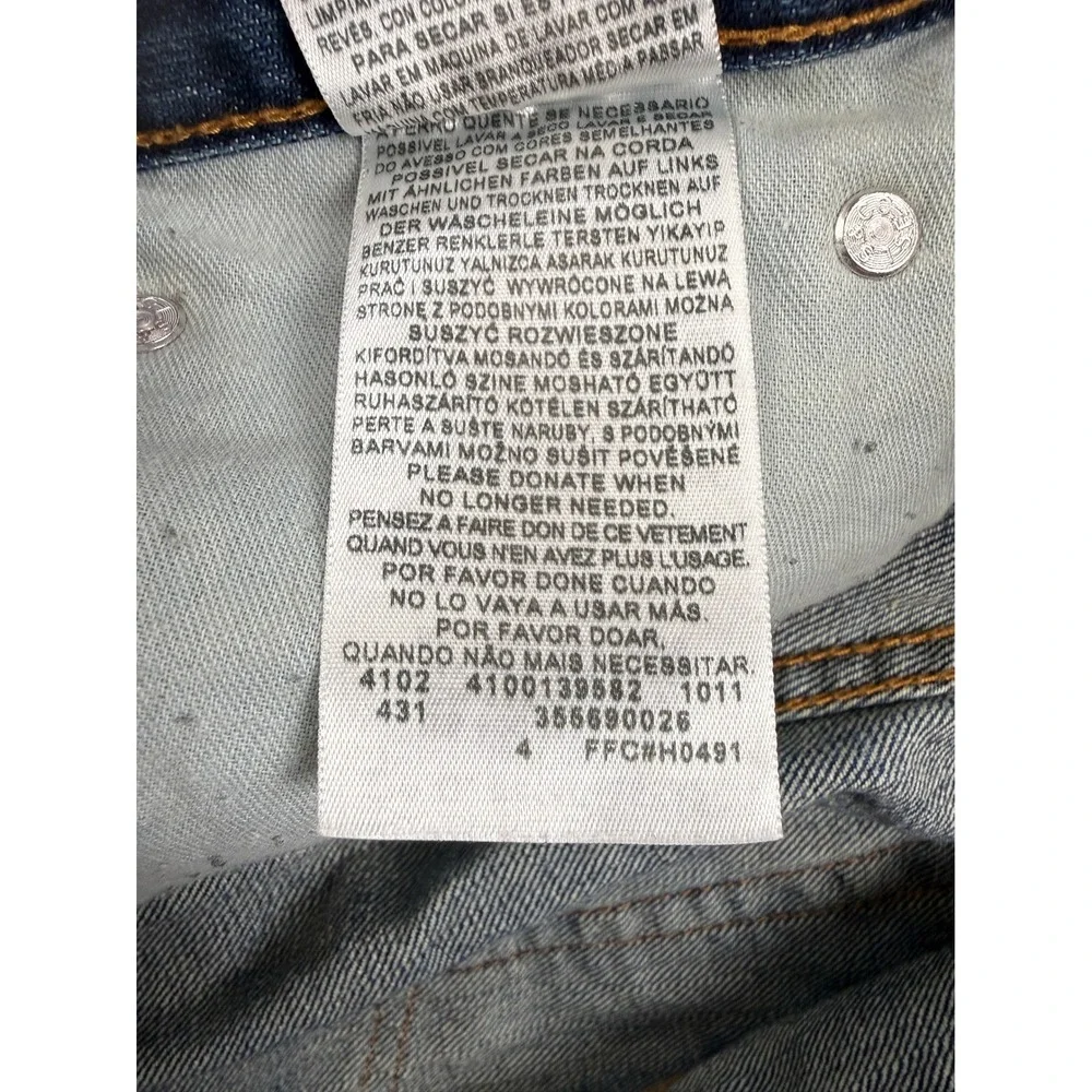 LEVI'S 569 Men's Loose Straight Denim Blue Medium Wash Jean Shorts 32W #1766
